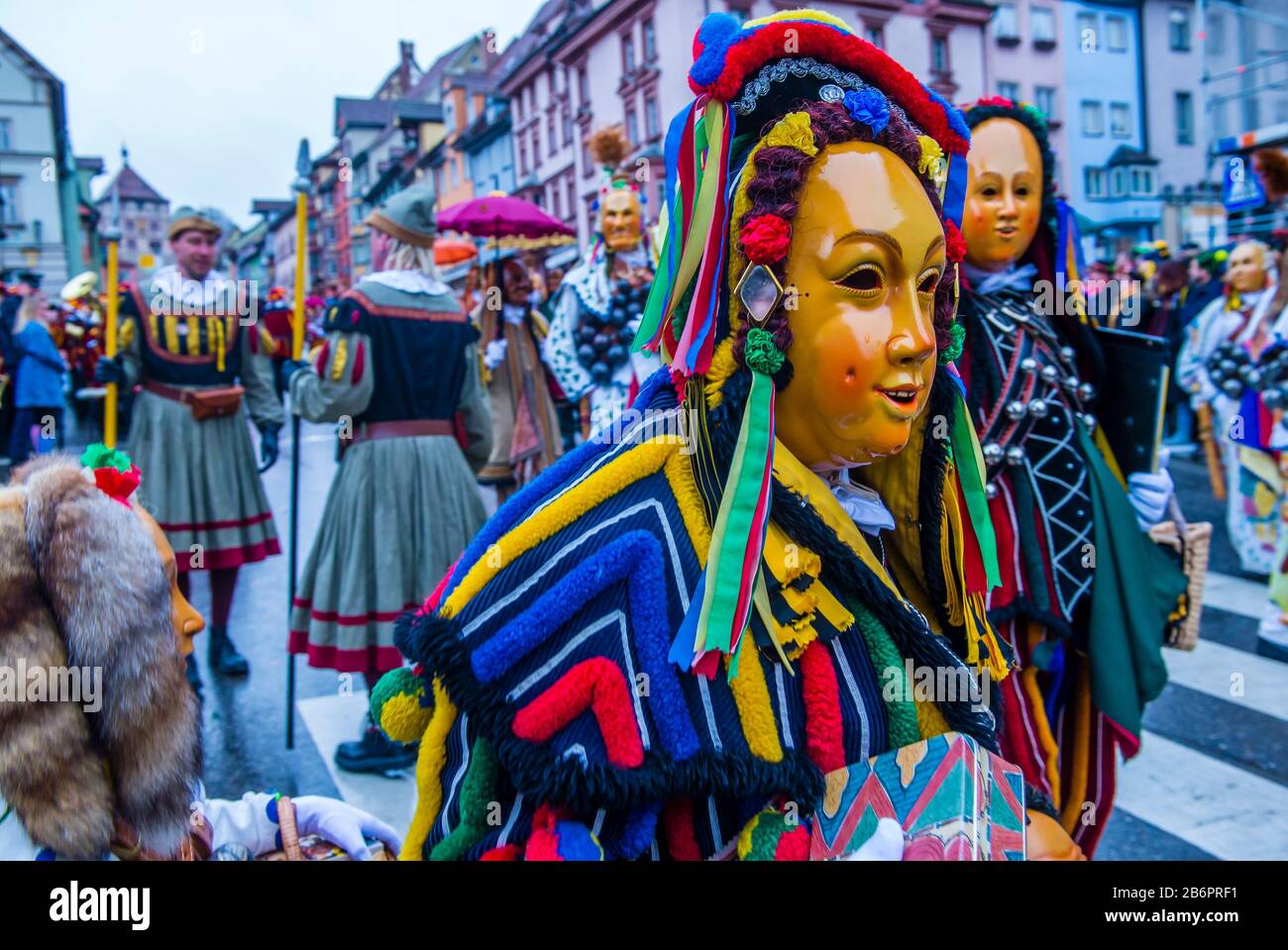 Teilnehmer am Rottweil Karneval in Rottweil Stockfoto