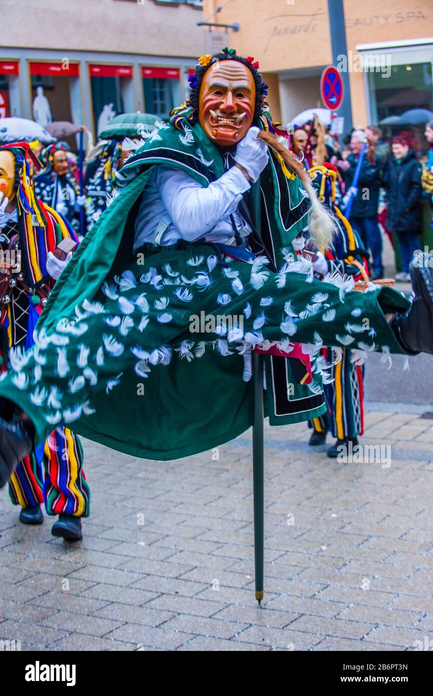 Teilnehmer am Rottweil Karneval in Rottweil Stockfoto