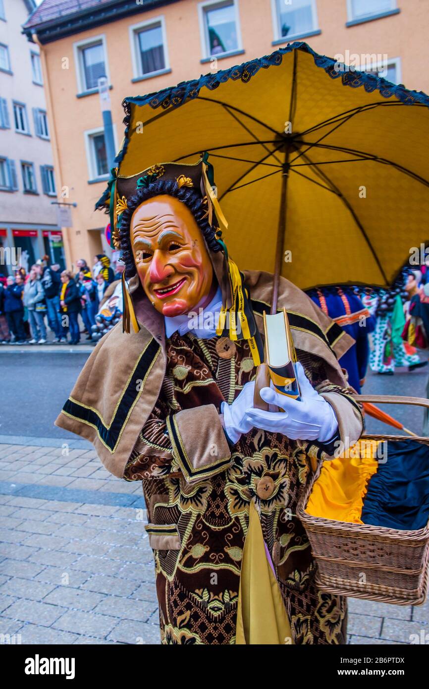 Teilnehmer am Rottweil Karneval in Rottweil Stockfoto
