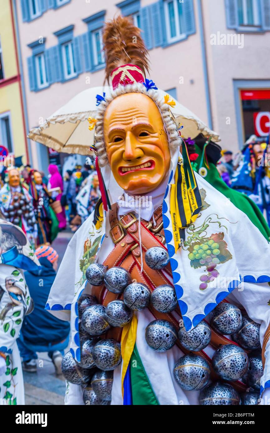 Teilnehmer am Rottweil Karneval in Rottweil Stockfoto