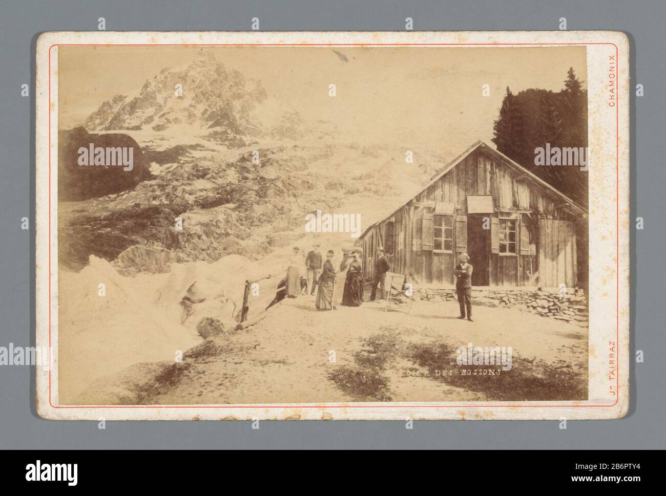 Gezicht op de gletsjer van Bossons te Chamonix Glacier des Bossons (titel op object) Gezicht op de gletsjer van Bossons te ChamonixGlacier des Bossons (titel op object) Objekttyp: Foto kabinetfoto Objectnummer: RP-F-F 19799 Hersteller: Fotograaf: JH. Tairraz (vermeld op object)Plaats Herstellen: Chamonix dating: 1850 - 1900 Material: Karton fotopapier Techniek: Albuminedruk Abmessungen: Secundaire drager: H 108 mm × b 164 mm Subjekt: Glazierberge Stockfoto Gezicht op de gletsjer van Bossons te Chamonix Glacier des Bossons (titel op object) Gezicht op de gletsjer van Bossons te ChamonixGlacier des Bossons (titel op object) Objekttyp: Foto kabinetfoto Objectnummer: RP-F-F 19799 Hersteller: Fotograaf: JH. Tairraz (vermeld op object)Plaats Herstellen: Chamonix dating: 1850 - 1900 Material: Karton fotopapier Techniek: Albuminedruk Abmessungen: Secundaire drager: H 108 mm × b 164 mm Subjekt: Glazierberge Stockfoto