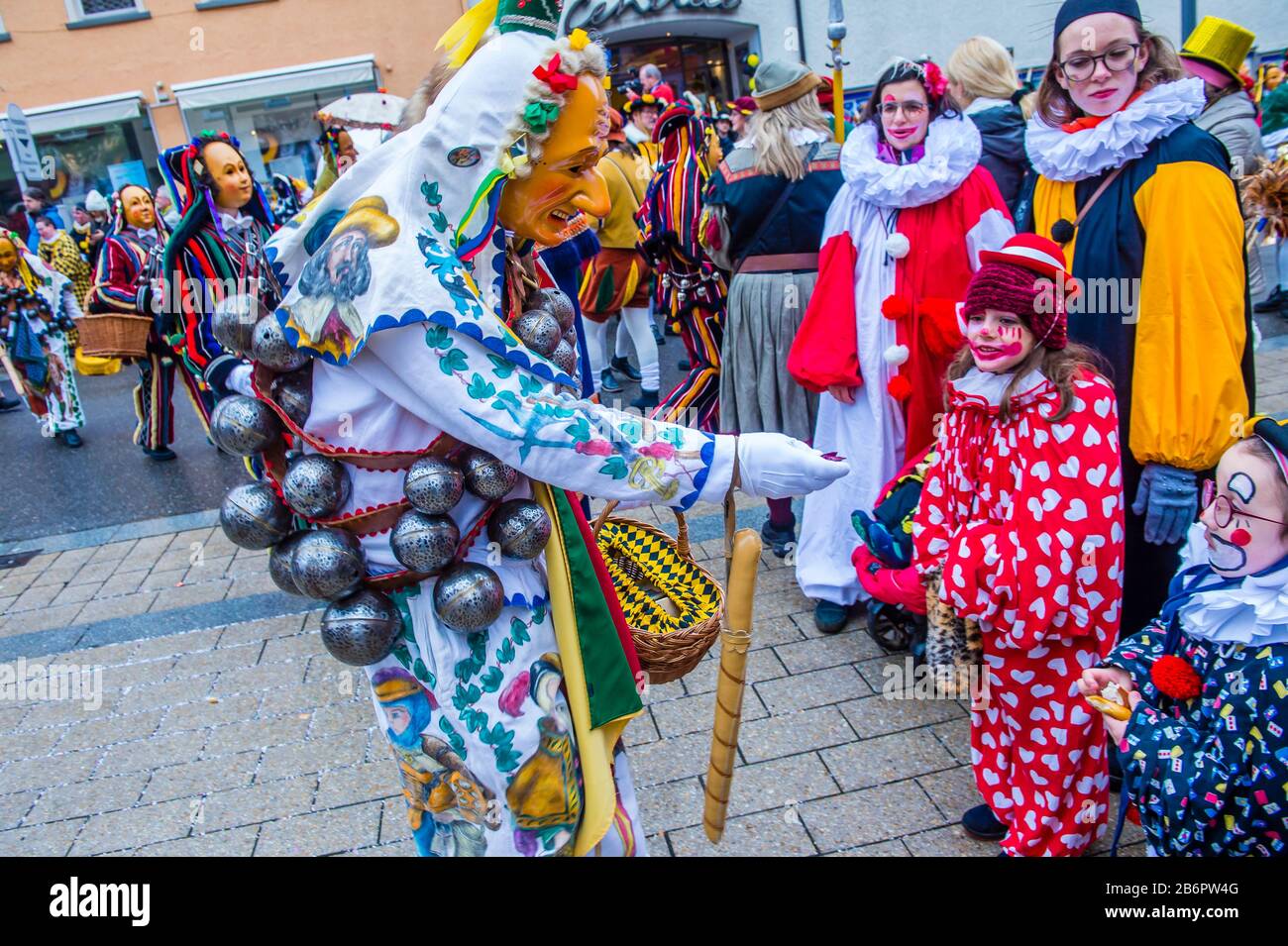 Teilnehmer am Rottweil Karneval in Rottweil Stockfoto