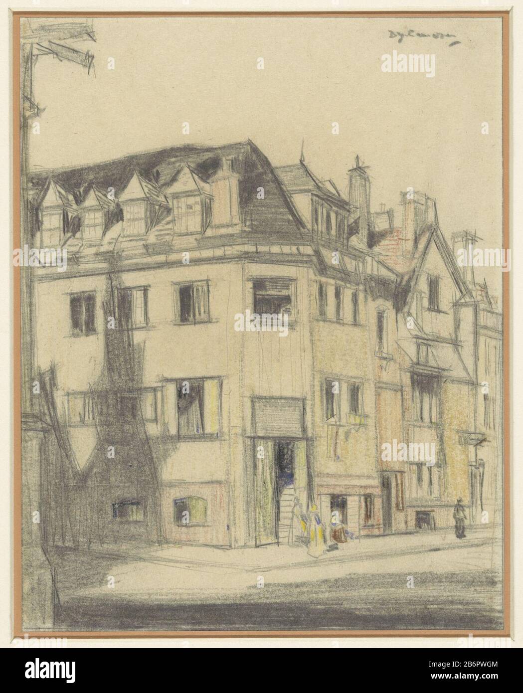 Gezicht op de hoek van een Straat in een Engelse stad Blick auf die Ecke einer Straße in einer englischen Stadt Objektart: Zeichnung Objektnummer: RP-T 1957-254 Hersteller: Künstler David Young Cameron Datum: 1875 - 1945 Physische Merkmale: Bleistift, schwarzes und farbiges Kreidematerial: Kreidemaße des Papierbleistifts: H 262 mm × W 208 mm Stockfoto Gezicht op de hoek van een Straat in een Engelse stad Blick auf die Ecke einer Straße in einer englischen Stadt Objektart: Zeichnung Objektnummer: RP-T 1957-254 Hersteller: Künstler David Young Cameron Datum: 1875 - 1945 Physische Merkmale: Bleistift, schwarzes und farbiges Kreidematerial: Kreidemaße des Papierbleistifts: H 262 mm × W 208 mm Stockfoto