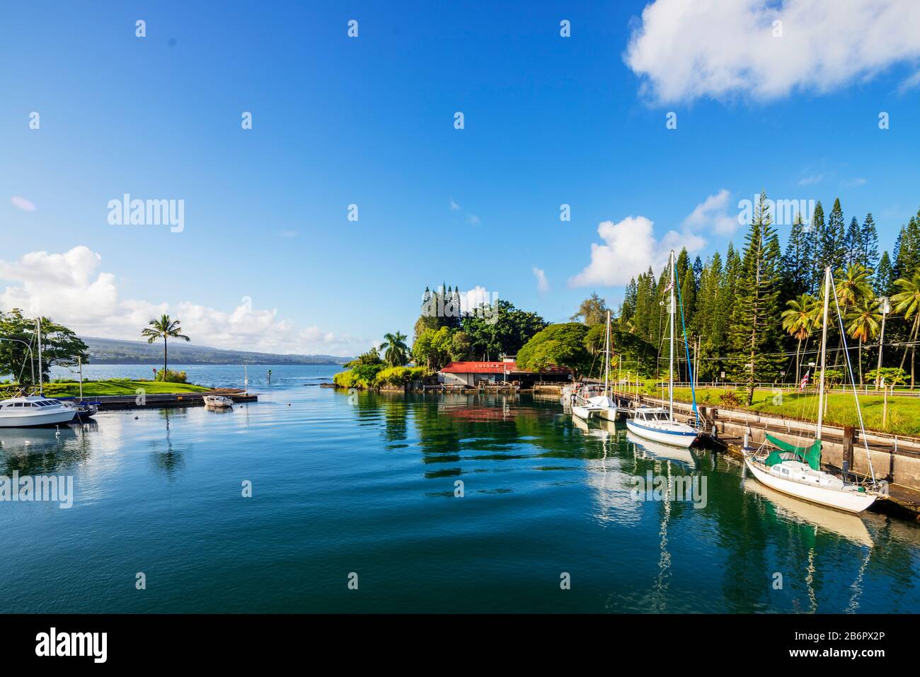 USA, Hawaii, Big Island, Hilo Harbour Stockfoto