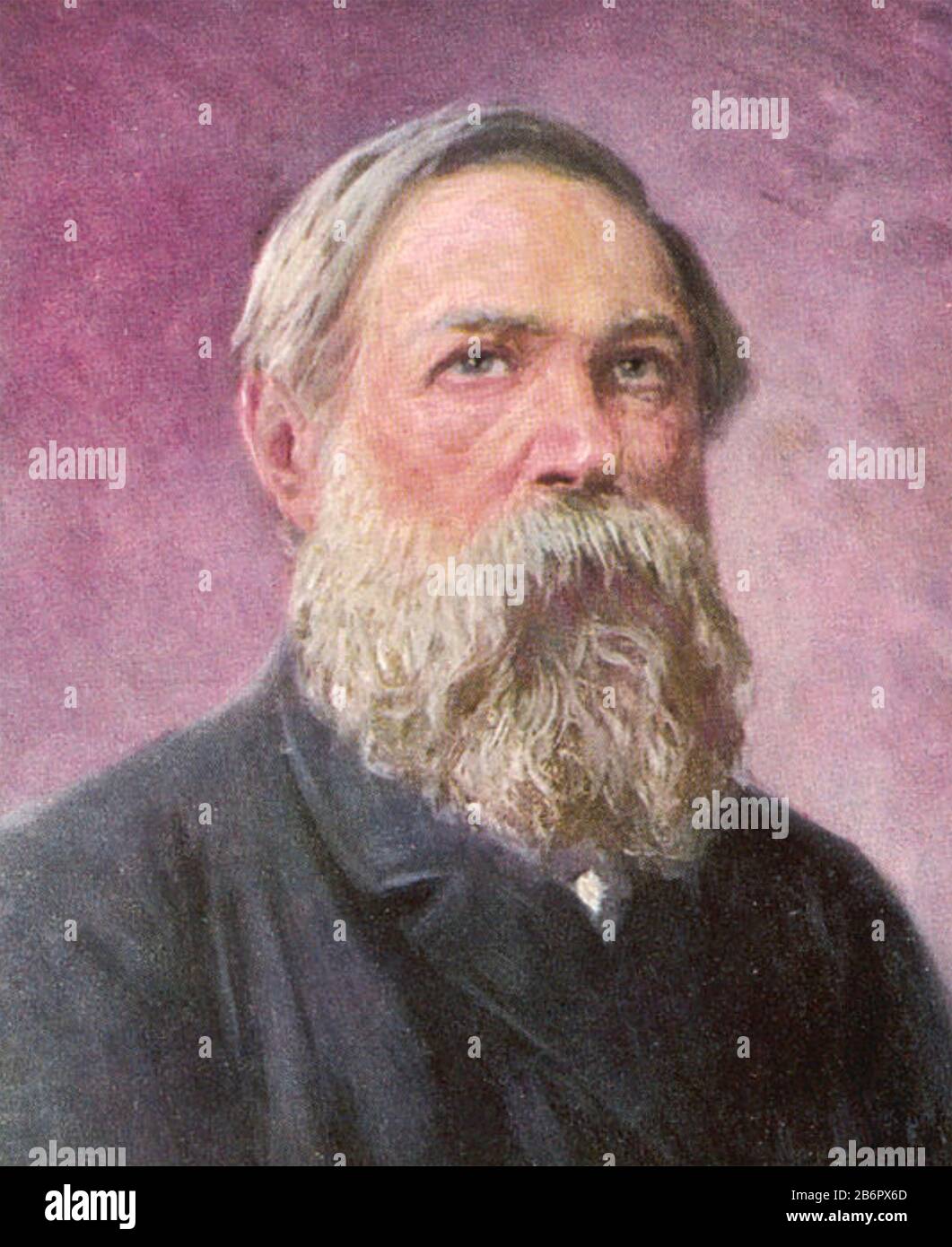 Friedrich ENGELS (1820-1895) deutscher Philosoph und Marxist Stockfoto