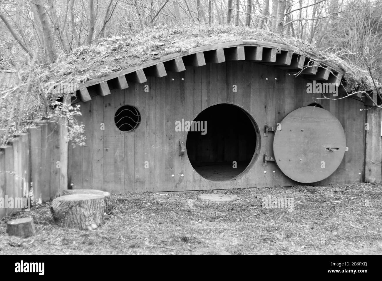 Hobbits House, Droitwich Spa, Worcestershire England UK. 07/03/2020 Hobbits sind die fiktive menschenähnliche Rasse in den Romane von J. R. R. Tolkien. Die Stockfoto