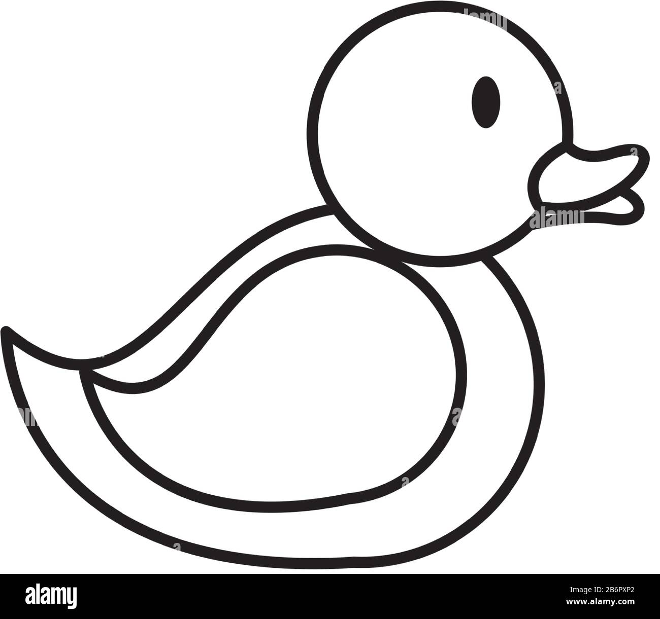 Ducky Kinderspielzeug - flaches Symbol Stock Vektor