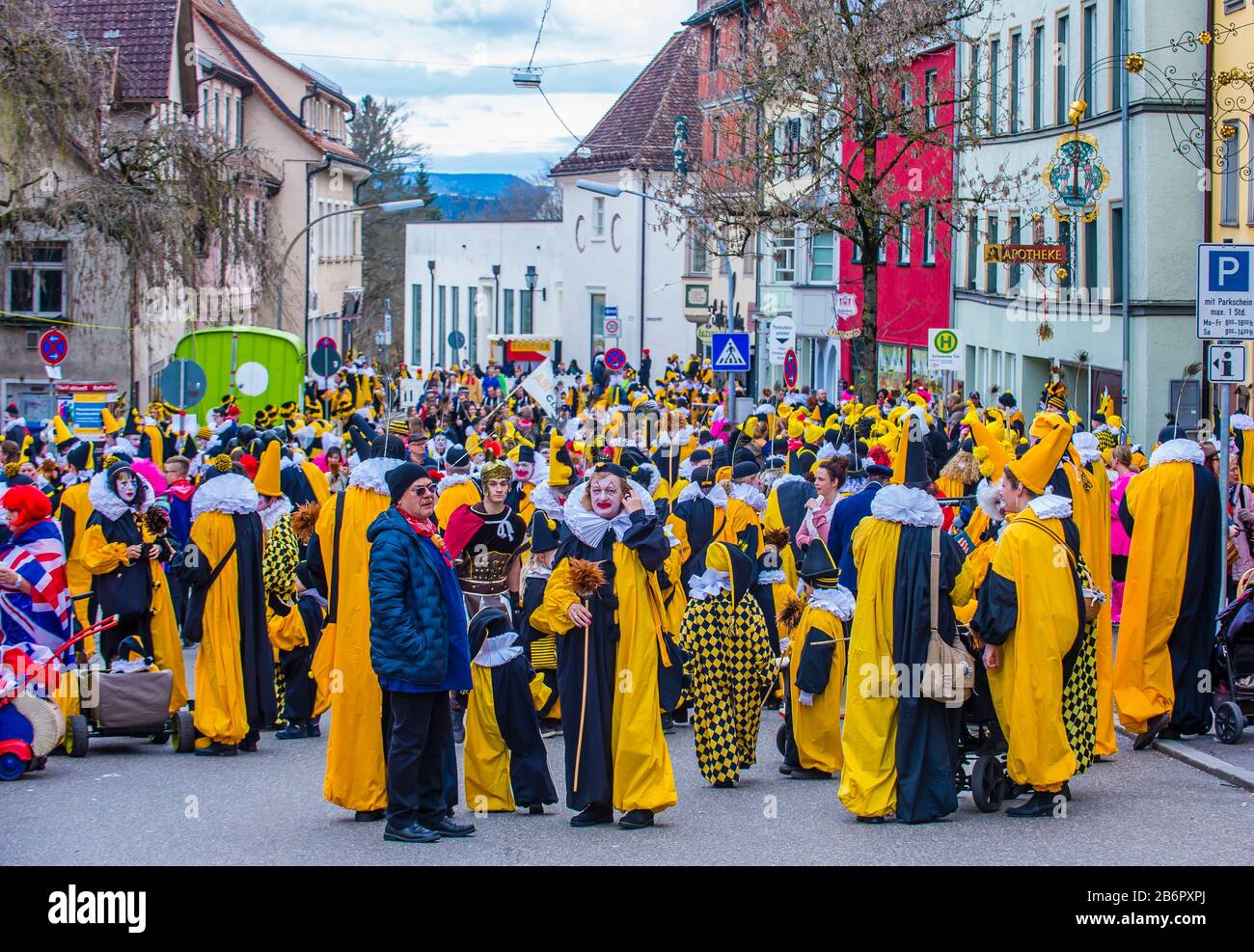 Teilnehmer am Rottweil Karneval in Rottweil Stockfoto