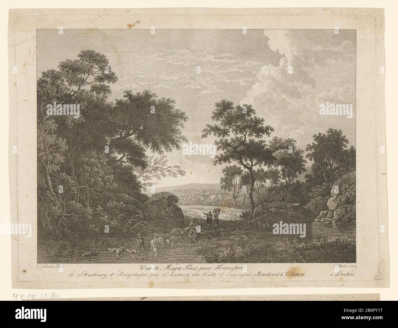 Gezicht op de rivier Main bij Frankfurt Gezicht op de rivier Main bij Frankfurt Objekttyp: Prent Objectnummer: RP-P-ob-53.820 Inscriptions / Merken: Sammlermarke, Verso, gestempelt: Lugt 2228 Hersteller : Prentmacher: Peter Rücker (vermeld op object)naar schilderij Schneider (Caspar-Objekt): Caspar-Schneider & Schneider. (Vermeld op object)Plaats Herstellen: Straßburg dating: Um die Jahre: Um die Jahre: Um die Jahre: Um die Jahre: Um die Jahre: Um die Jahre, um die es hier geht, geht es hier um die Orte: × b 336 mm, H 249 mm, B 336 mm, Motive: Landschaften mit Gewässern, Wasserflächen, Meereszonen (in der gemäßigten Zone) Stockfoto