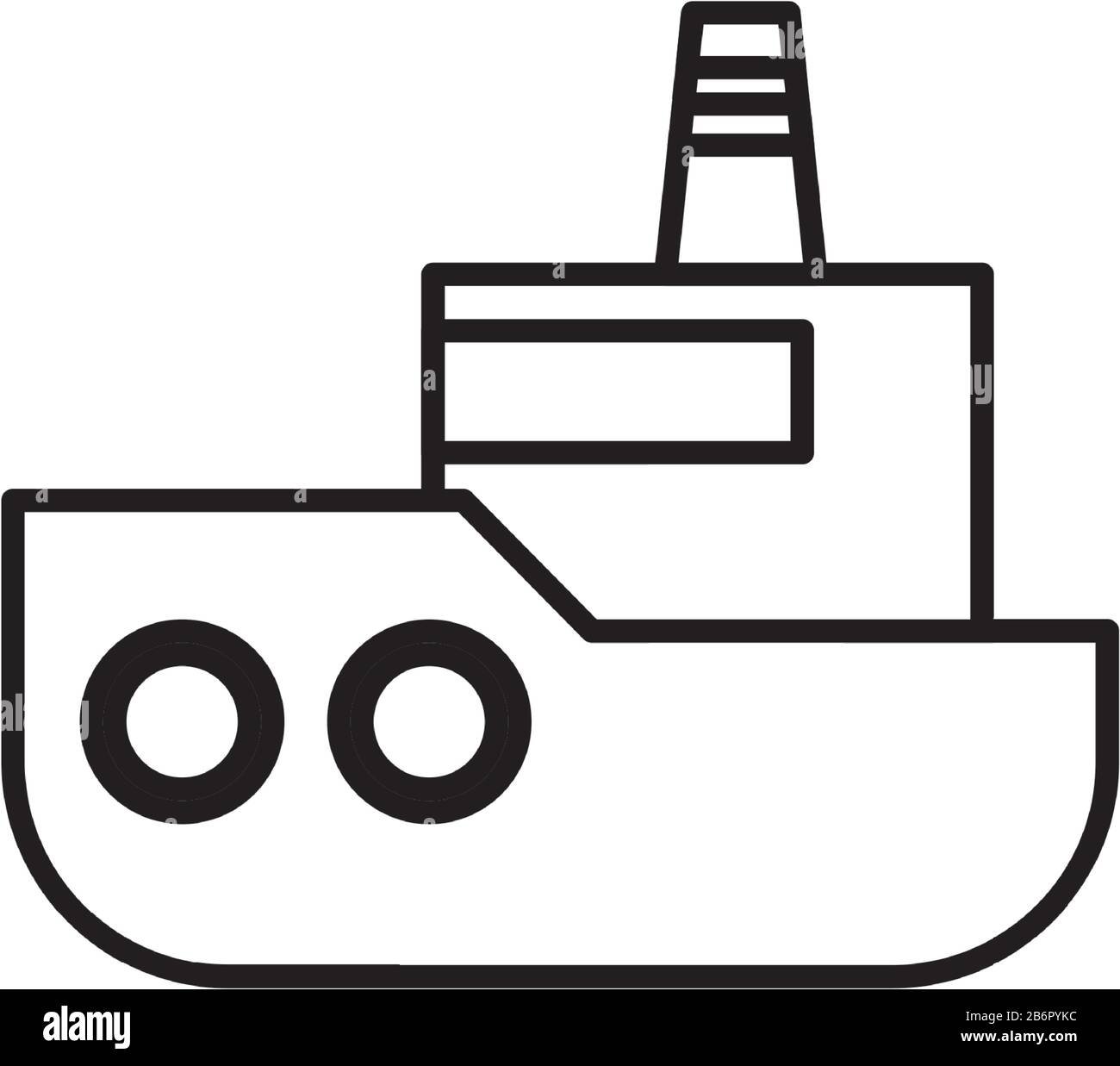 Schiff Boot Kinderspielzeug Flat Style Icon Stock Vektor