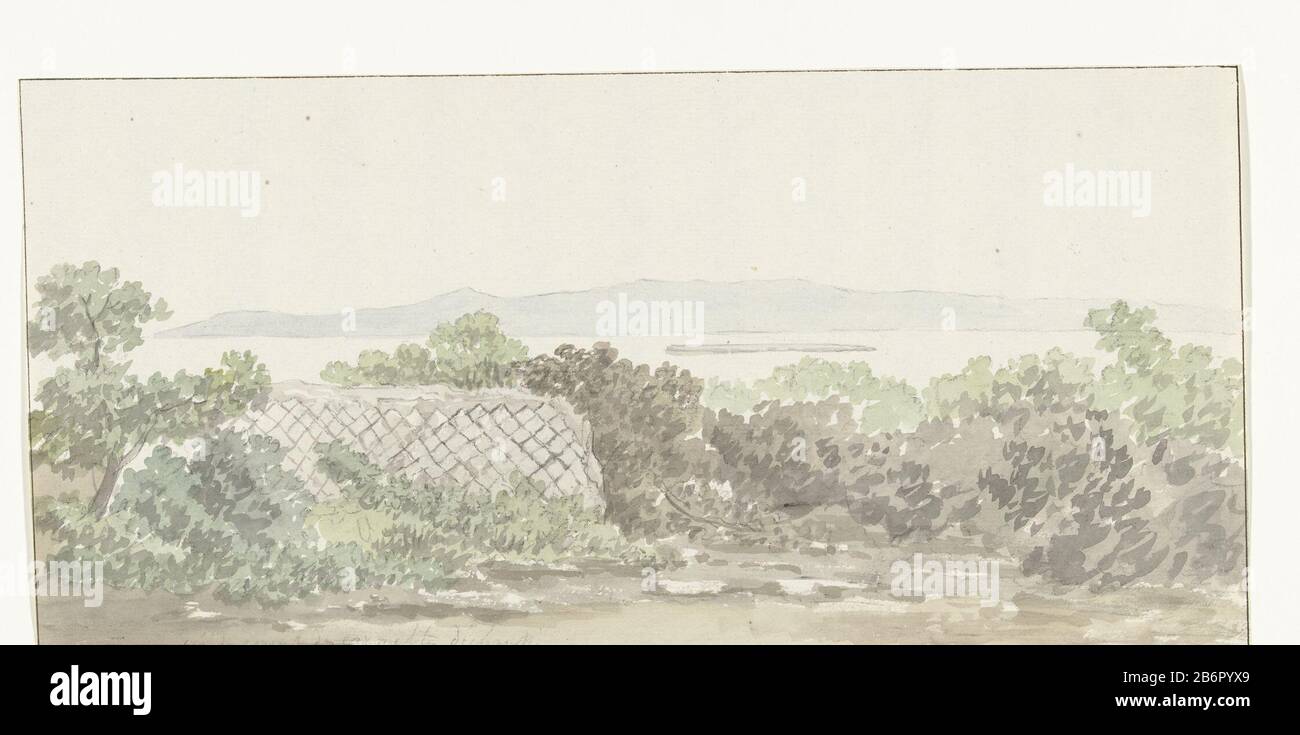 Zeichnung aus dem Album 'Voyage en Italie, and Sicile et à Malte '278. Hersteller : Künstler: Louis Ducros dating: 268 Physische Merkmale: Schwarzes Kreide- und Aquarellbürstenmaterial: Kreidetechnik: Bürstengröße: Blatt: H 178 mm × W 264 mm Stockfoto