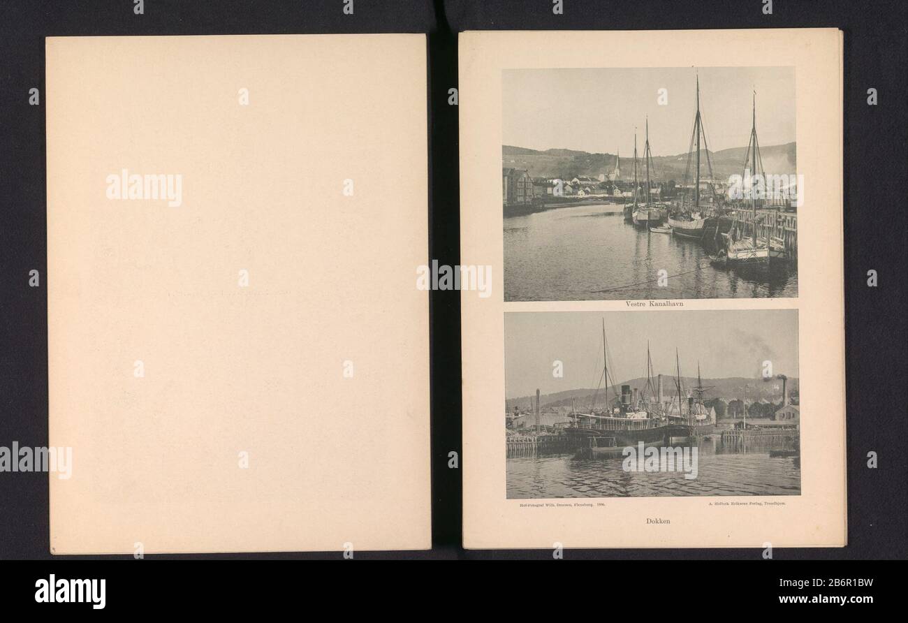 Gezicht op de westelijke HAVEN en havendokken met schepen in Trondheim Vestre Kanalhavn Dokken (titel op object) Blick auf den Westhafen und dockt mit Booten in TrondheimVestre Kanalhavn Docks (title object) Objekttyp: Fotomechanische Druckseite Artikelnummer: RP-F 2001-7-743-5 Hersteller: Ersteller: Wilhelm Dreesen (listed object) A. Holbaek-Eriksen (auf dem Objekt angegeben) Herstellung: Trondheim dating: CA. Im oder vor dem Jahr 1897 Material: Papiertechnik: Lichtdruck Abmessungen: Seite: H 325 mm × W 240 mm Betreff: Hafenschiffe (im Allgemeinen) Trockendock, Schwimmdock wher Stockfoto