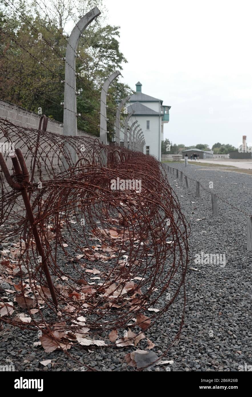 September 2019 im Konzentrationslager Sachsenhausen in Deutschland Stockfoto