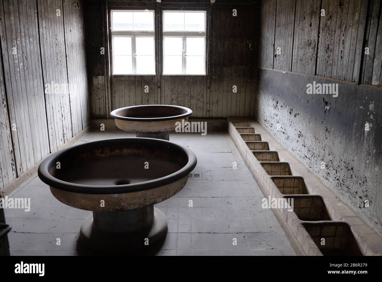 September 2019 im Konzentrationslager Sachsenhausen in Deutschland Stockfoto
