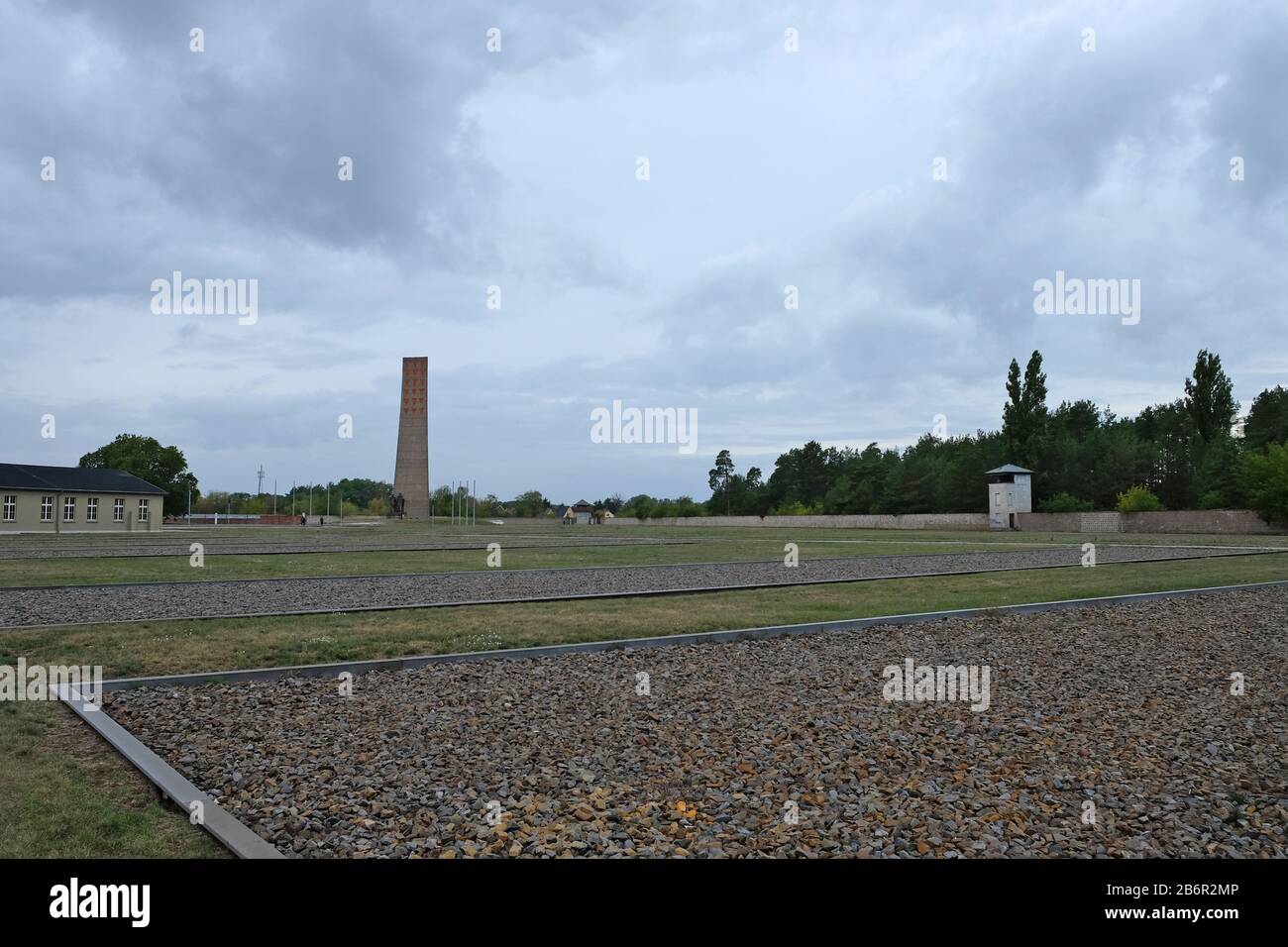 September 2019 im Konzentrationslager Sachsenhausen in Deutschland Stockfoto