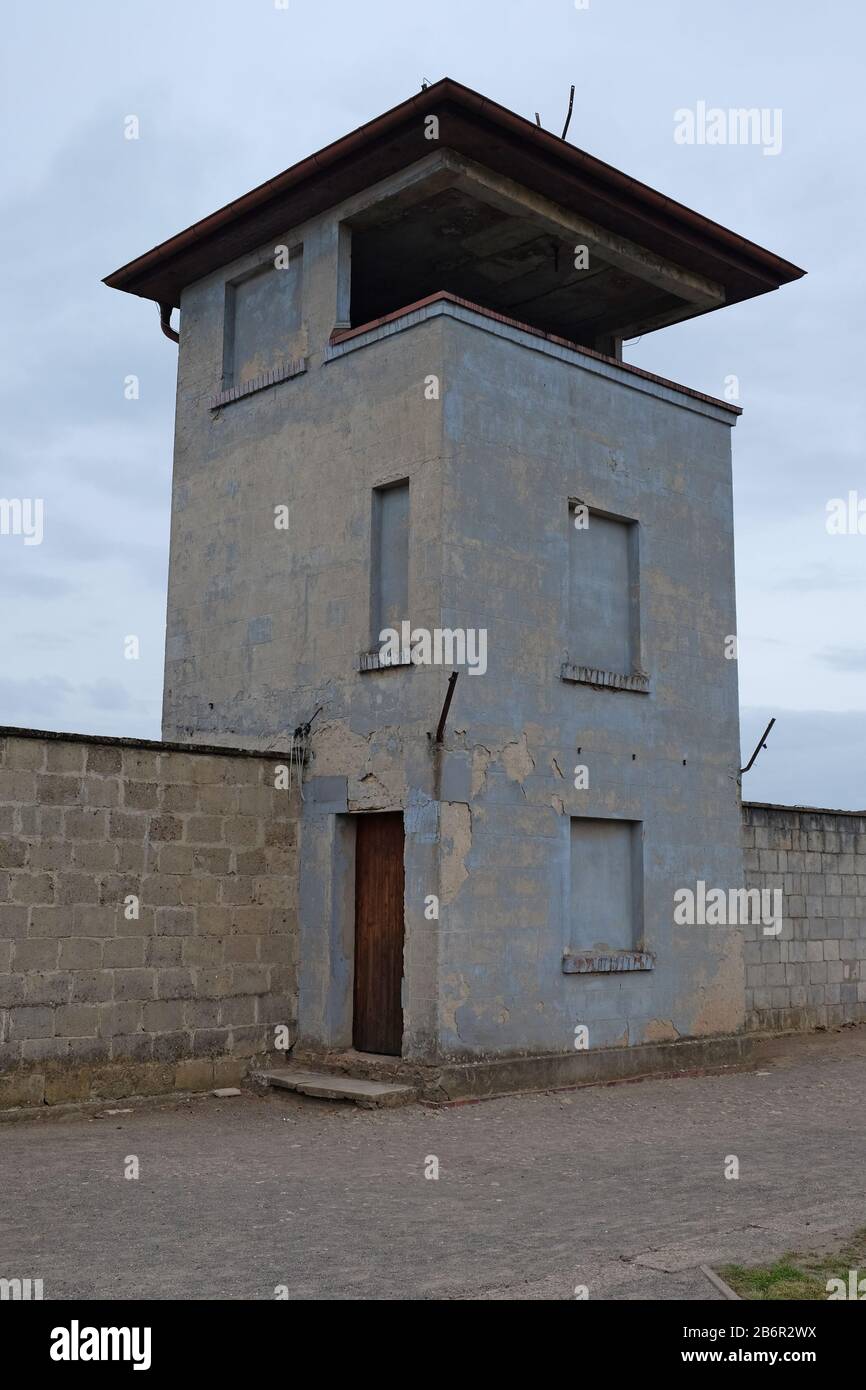 September 2019 im Konzentrationslager Sachsenhausen in Deutschland Stockfoto