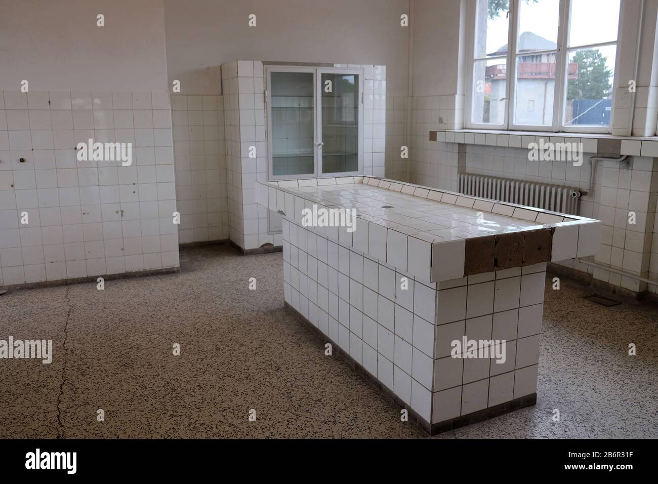 September 2019 im Konzentrationslager Sachsenhausen in Deutschland Stockfoto