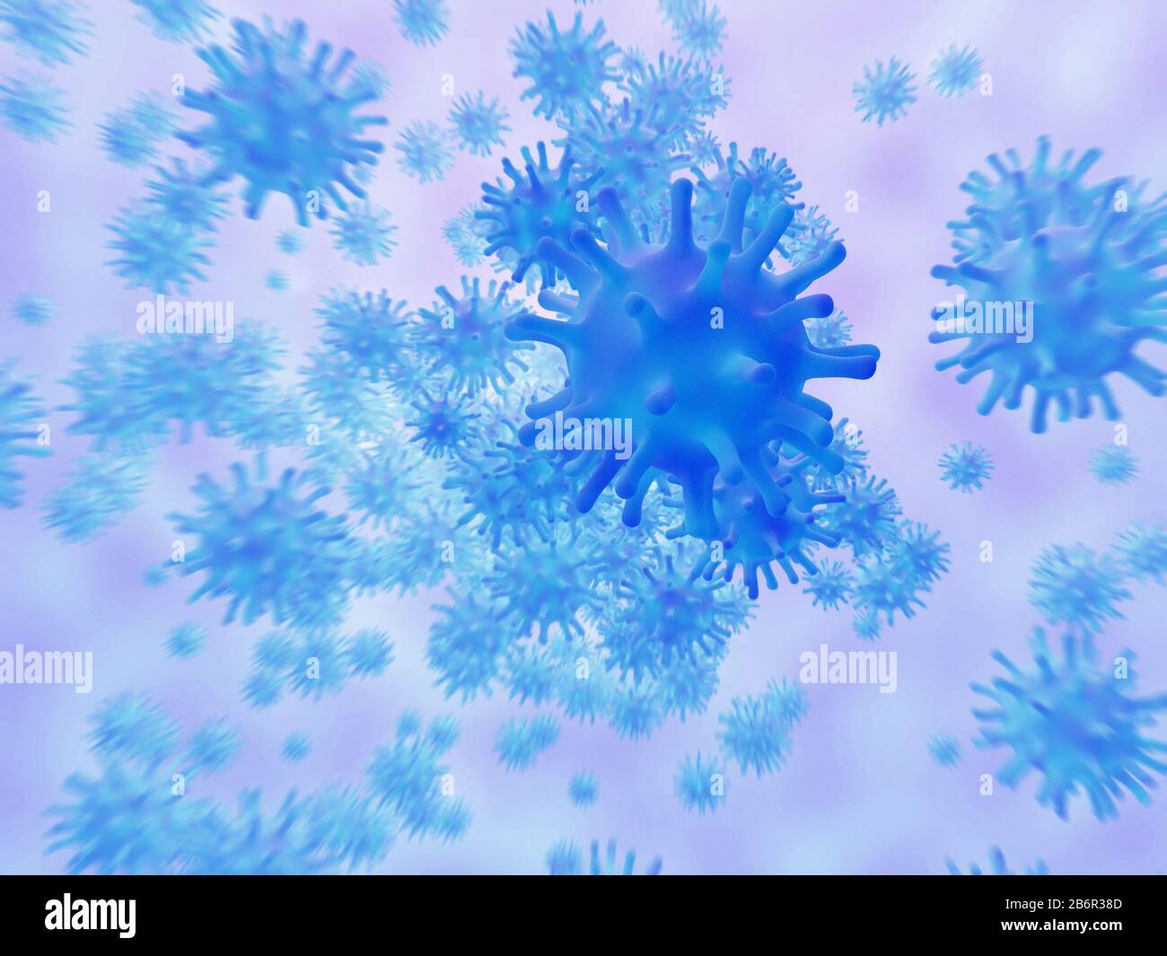 Virus, Coronavirus, Grippe, HIV, Influenza. 3D-Darstellung des Rendering-Konzepts. Epidemie, Grippe, globale Pandemie, Ausbruch. Stockfoto Virus, Coronavirus, Grippe, HIV, Influenza. 3D-Darstellung des Rendering-Konzepts. Epidemie, Grippe, globale Pandemie, Ausbruch. Stockfoto