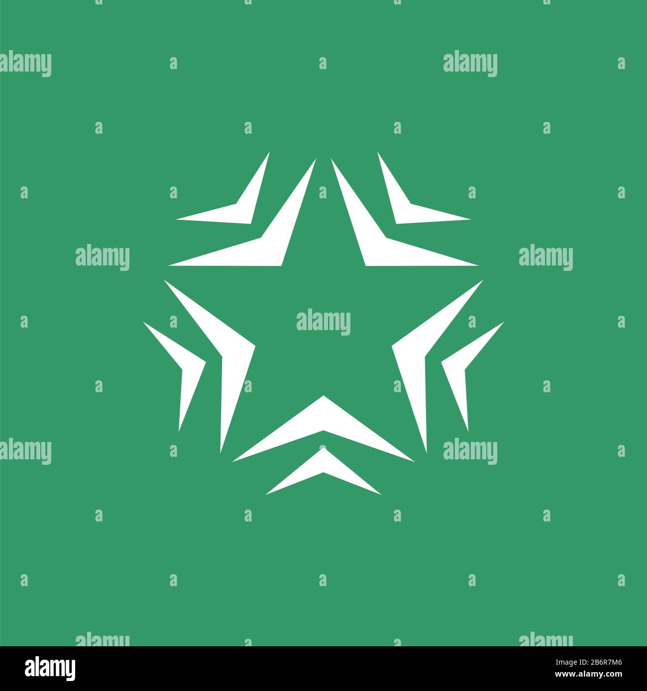 Monochrom-Stern-Vektor-Logo-Vorlage Illustration Design Illustration Design. Vektor EPS 10. Stockfoto