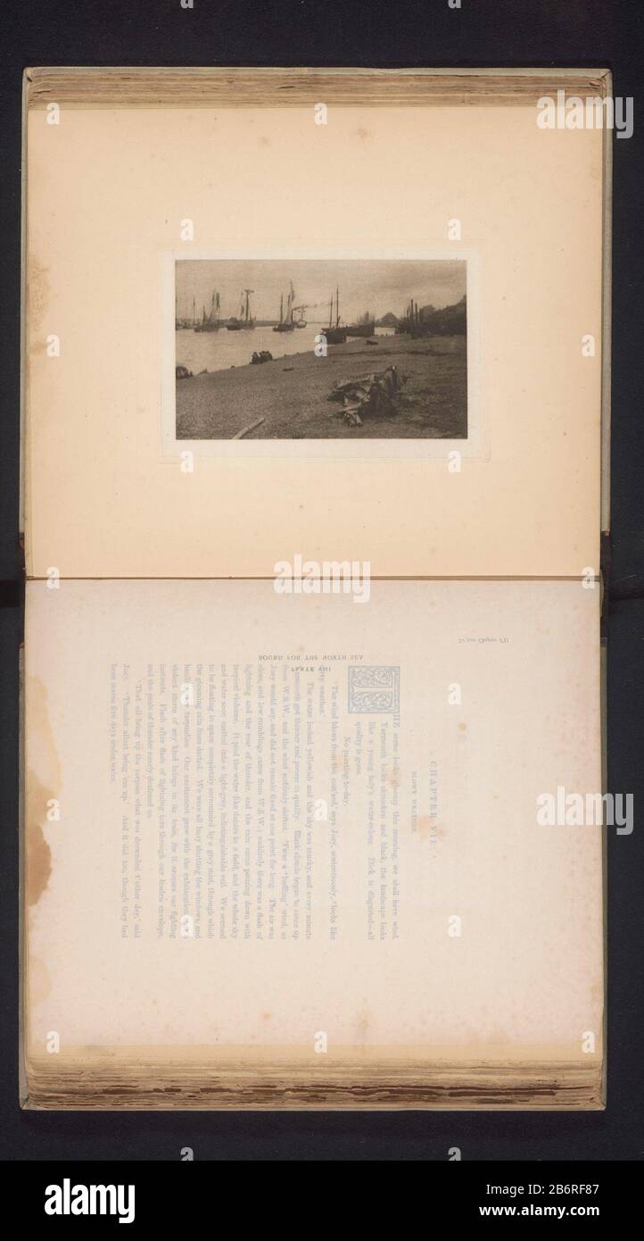 Gezicht op het Land langs de Breydon Blick auf das Land entlang des Breydon Objekttyps: Fotomechanische Druckseite Artikelnummer: RP-F 2001-7-435-8 Aufschriften/Marken: Beschriftung, Frontabdeckung, gedruckt: "Rund um die Nordsee" Nummer, Fliegenblatt gedruckt "Platte VIII" Hersteller: Fotograf Peter Henry Emersonémaker Alfred Dawson dating: CA. 1880 - oder für 1890 Material: Papiertechnik: Fotogravur Abmessungen: Druck: H 92 mm × W 152 mmToelichtingPrent Vorderseite 39. Betrifft: Gewässer mit Gewässern, Wassersandschaften, Meeresgebiete (in der gemäßigten Zone) Schiffe (im Allgemeinen) Stockfoto
