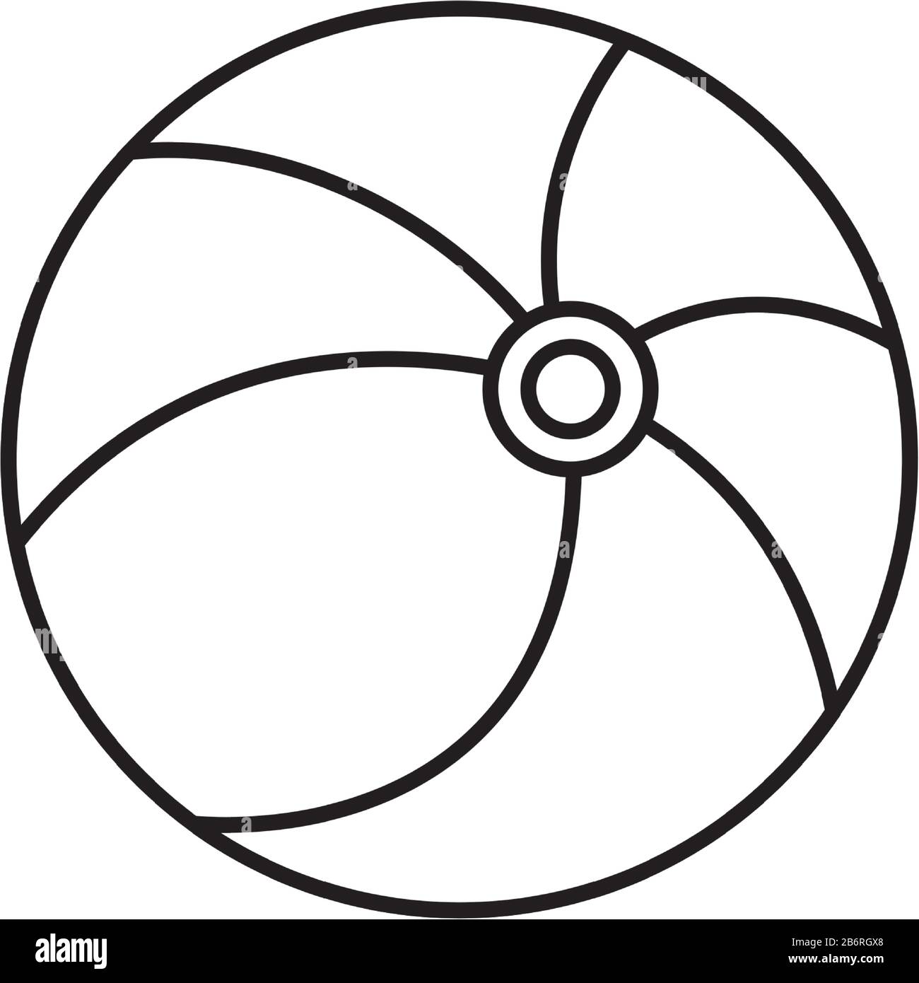 Plastic Ballon Kinder Spielzeug flaches Symbol Stock Vektor