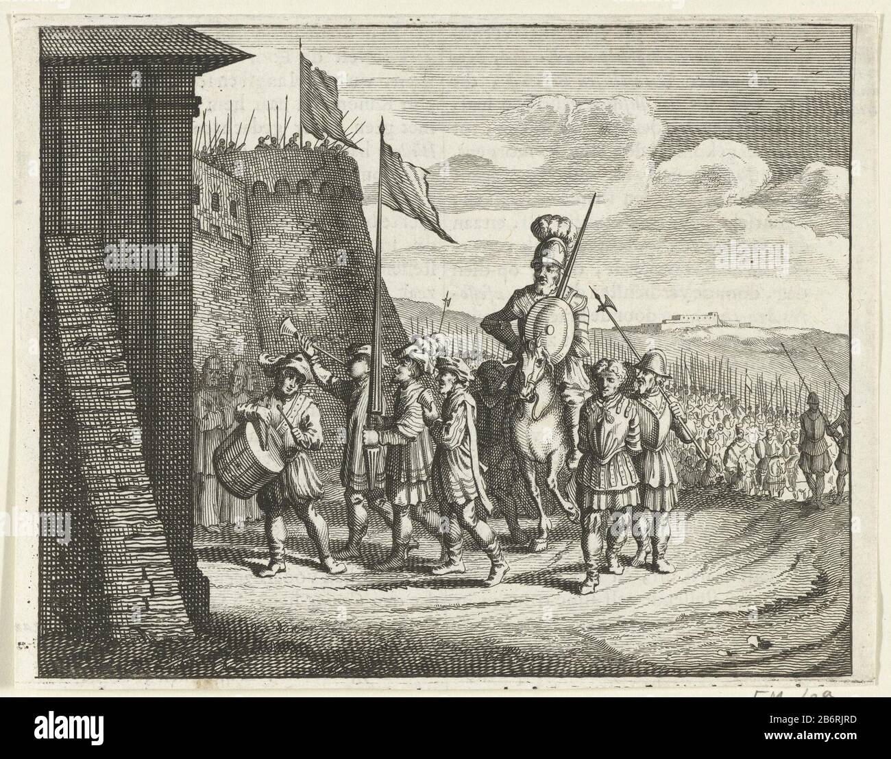 Gijsbrecht van Amstel en Herman van Woerden als gevangenen Utrechter Binnengeleid, 1252 e Einwohner der ersten Manager von Aemstel Landt, Marcus Willemsz. Tournai 1664. Betrifft Amsterdam: Niederlande während des Spätmittelalters, Wenn: 1252-06-16 - 1252-06-16 Stockfoto