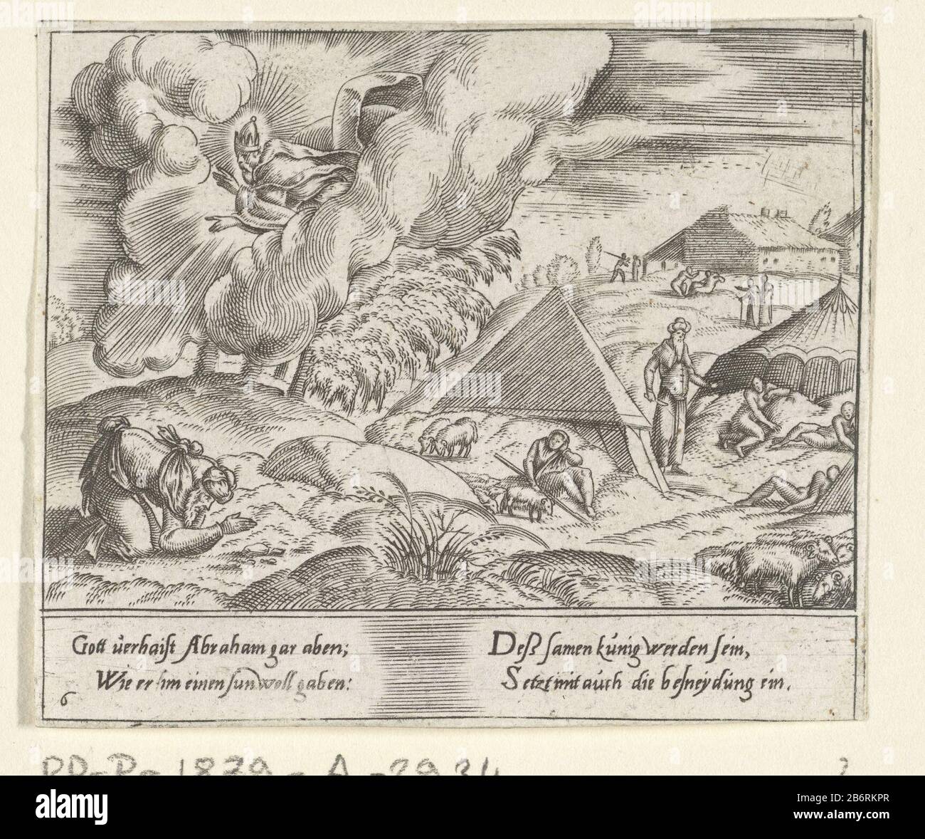 Gott belauscht Abraham een zoon Het leven van Abraham (serietitel) Abraham beugt sich auf dem Boden zu Gott. Gott verspricht Abraham und Sohn und viele Nachfahren. Drucken Sie eine Serie von 12 Drucken mit dem Leben Abrahams aus. Alle Drucke haben vier Zeilen deutschen Erklärungstextes im ondermarge. Hersteller : Druckerhersteller Cornelis Forest Site-Herstellung: Groningen Datum: 1555 Physische Merkmale: Fahrzeugmaterial: Papiertechnik: Engra (Druckverfahren) Abmessungen: Blatt: H 70 mm × W 84 mm Gegenstand Gott verspricht, Dass Abrahams Samen so zahlreich sein wird wie die Sterne des Himmels und Stockfoto