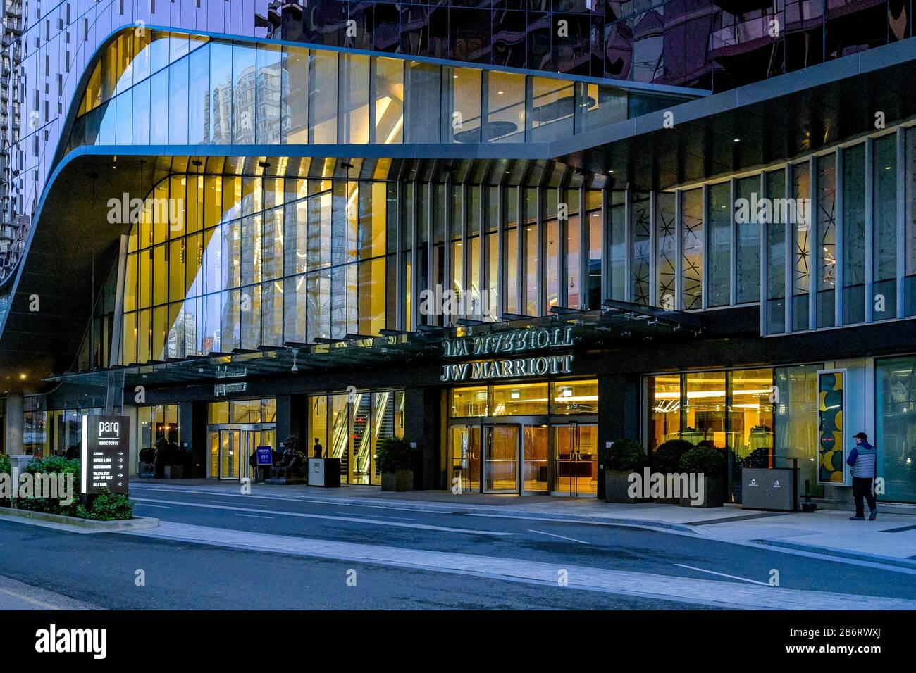 Marriott Hotel, Parq Vancouver, Casino Hotel Complex, Vancouver, British Columbia, Kanada Stockfoto