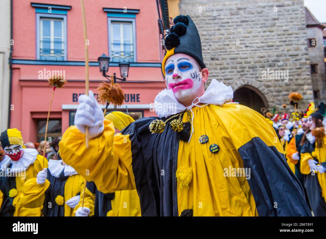 Teilnehmer am Rottweil Karneval in Rottweil Stockfoto