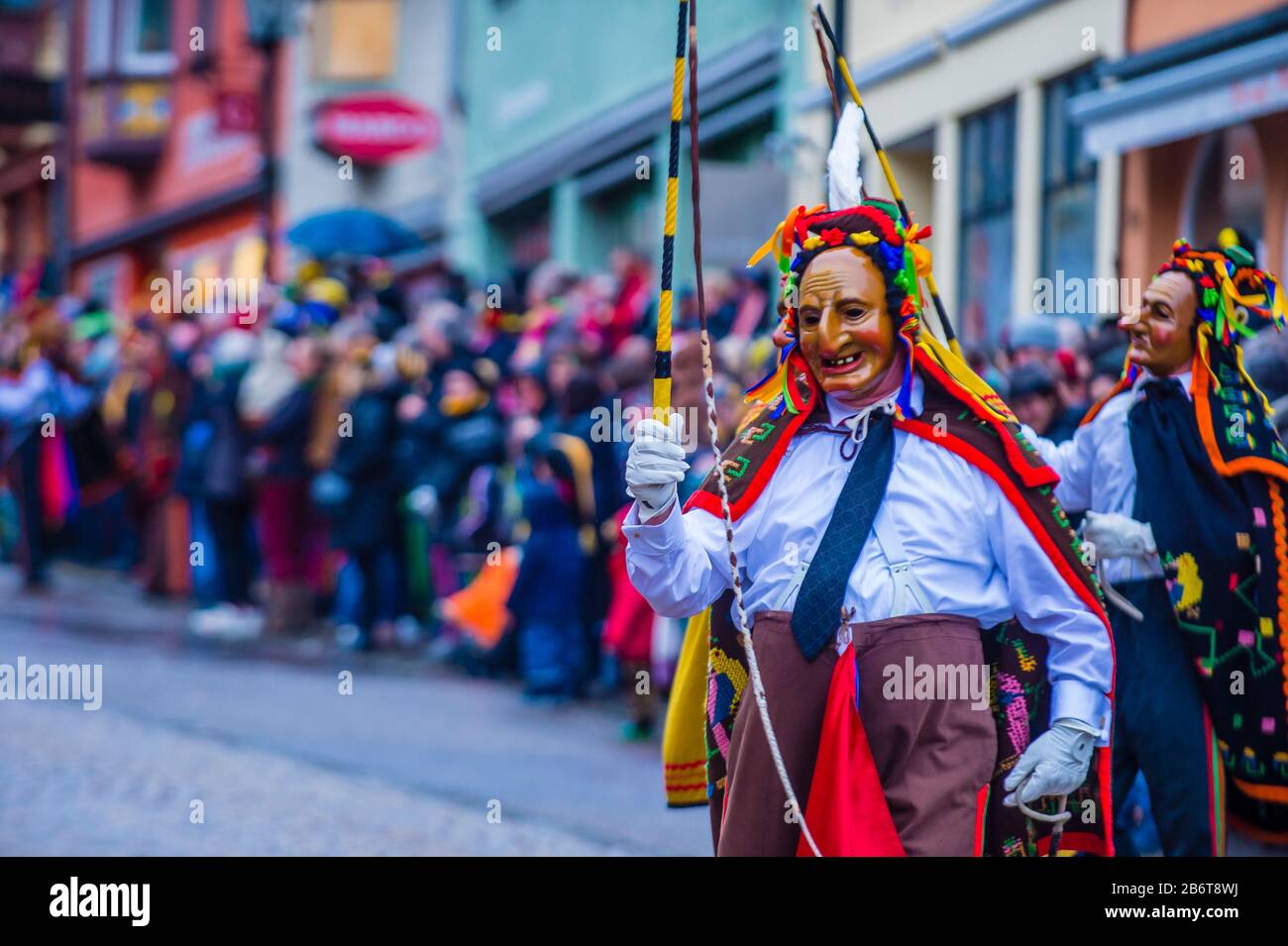 Teilnehmer am Rottweil Karneval in Rottweil Stockfoto