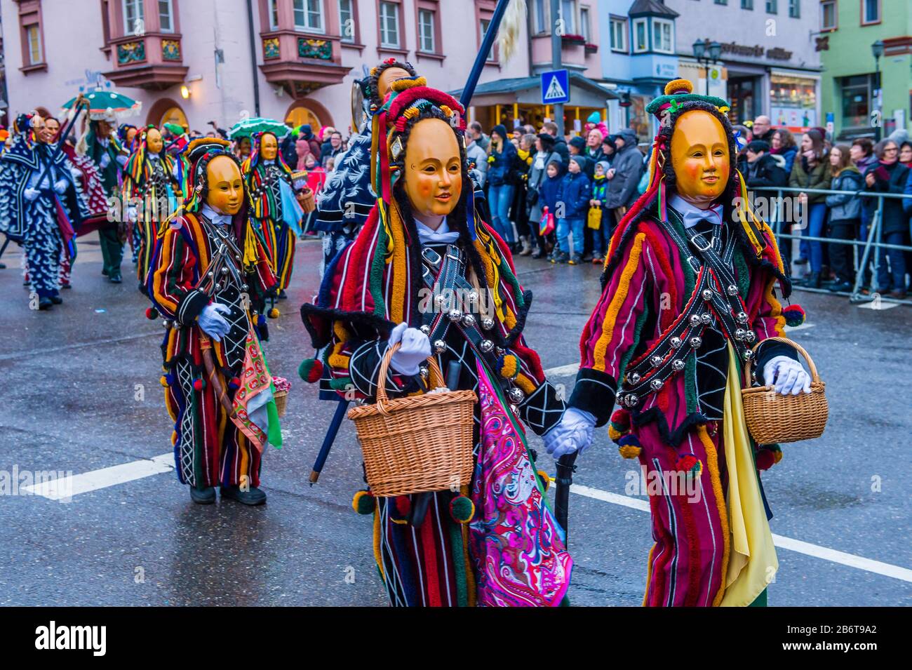 Teilnehmer am Rottweil Karneval in Rottweil Stockfoto