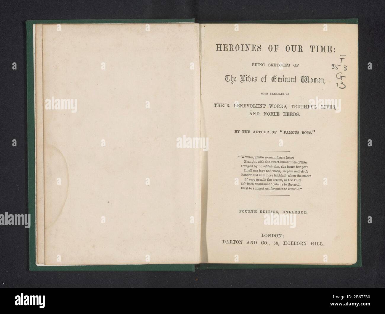 Heldinnen unserer Zeit (titel op object) Heldinnen unserer Zeit (title object) Objekttyp: Buch Objekt-Nr.: RP-F-2001-7-176Vervaardiging dating: Nach 1860 Material: Papierhandtücher Pappe Papiertechnik: Druck / Albumdruck / Farbe auf Scheibe / Chromolithografie Abmessungen: H 176 mm × W 122 mm × d 28 mm Stockfoto