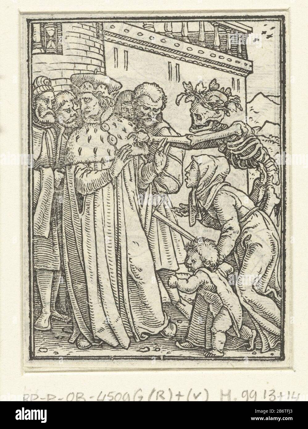 Hertog en de Dood Dodendans (serietitel) EIN Herzog wird von einer Frau und einem Kind angesprochen, er macht eine Geste und schaut zu seinem Gefolge. Der Tod mit einem Lorbeerkranz auf dem Kopf ergreift den Herzog in seinem Fellkragen. Im Rand über dem Druck befindet sich der Text Ezekiel VII Hersteller : Druckhersteller: Hans Holbein (II) sind Blockschneider: Hans Lützelburger dating: 1524-1526, und/oder 1538 Physikalische Eigenschaften: Holzblockmaterial: Papiertechnik: Holzblockmaße: Bild: H 65 mm × b 50 mmToelichtingDe Holzstämme wurden 1526 von Hans Lützelburg hergestellt und erst 1538 erstmals als Buchillustrationen verwendet Stockfoto