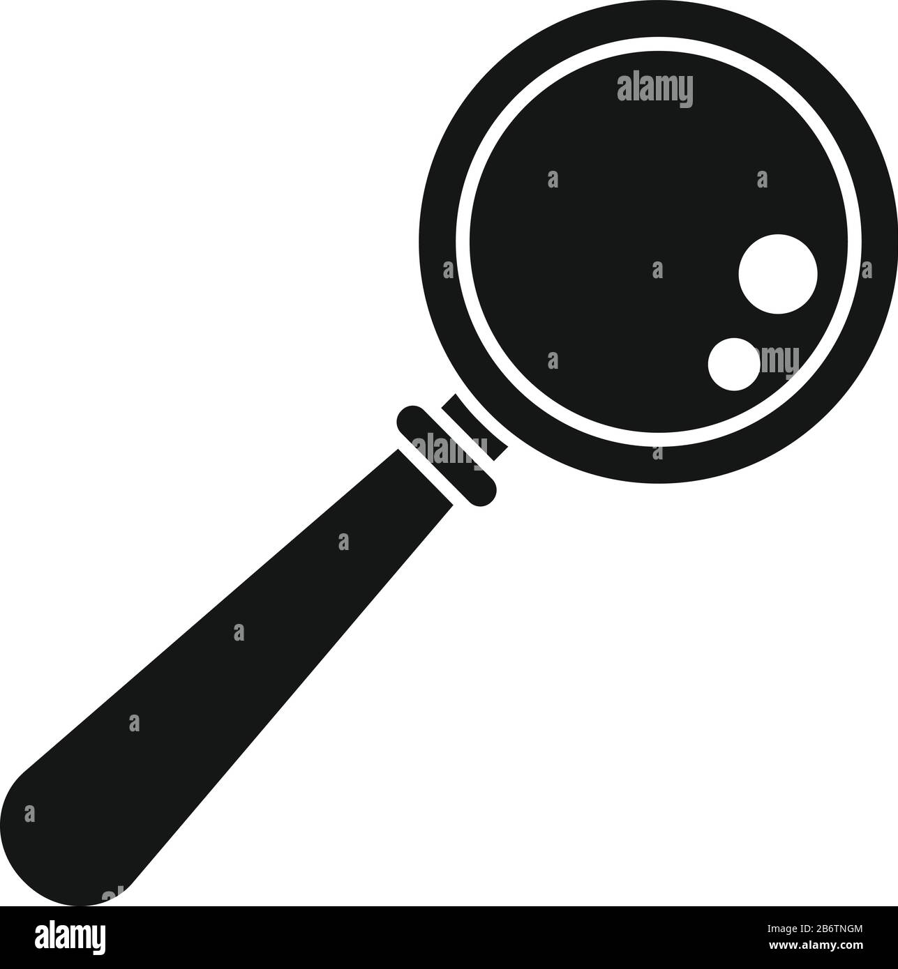 Symbol für die Lupe reparieren. Einfache Abbildung des auf weißem Hintergrund isolierten Reparaturlupenvektor-Symbols für Webdesign Stock Vektor