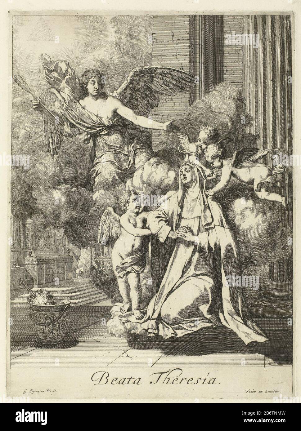 St. Teresa von Avila, die Gründerin des Orden der Unbeschuhten Karmeliten, mit im Gebet