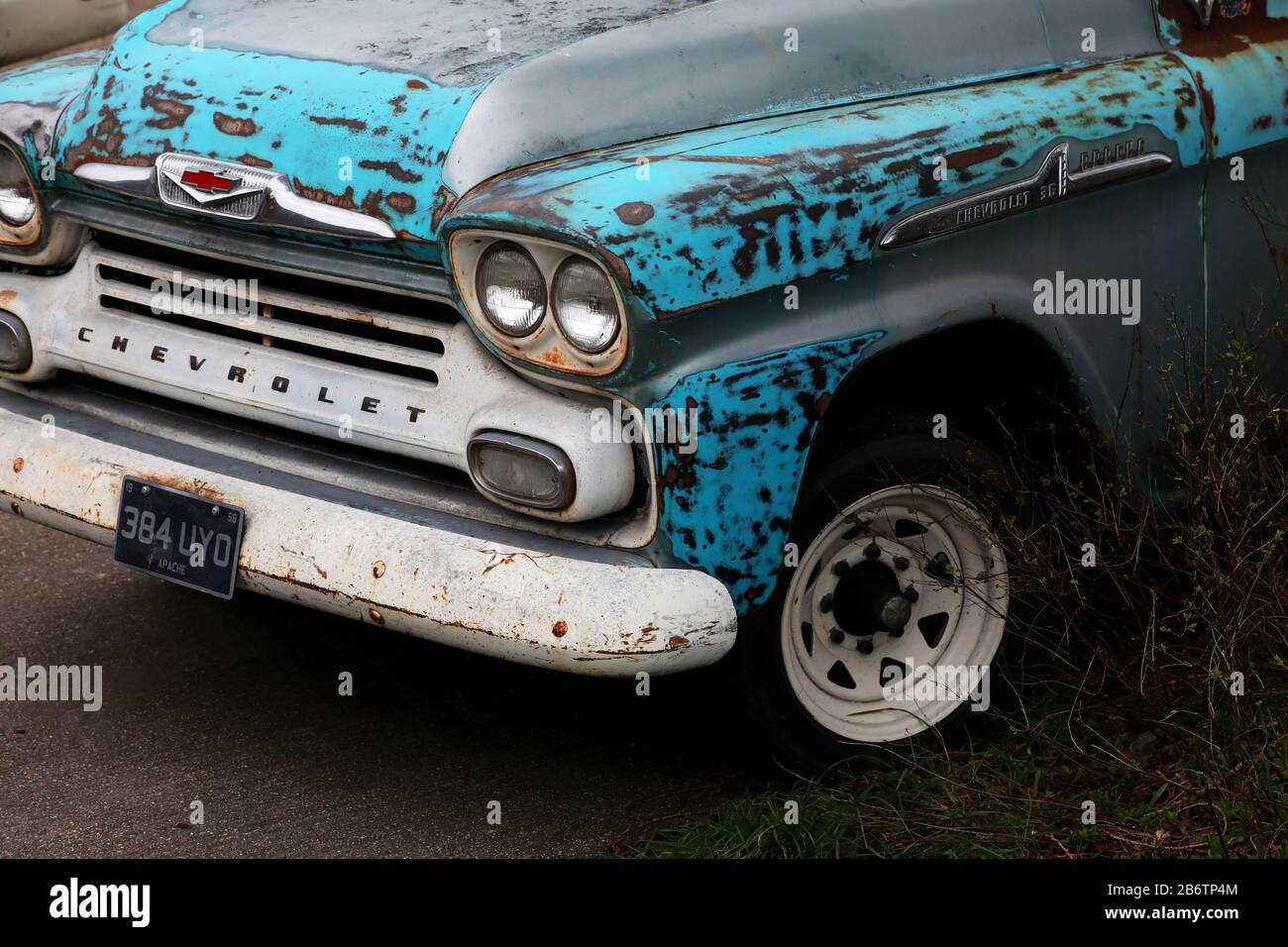 Altes Chevrolet Auto in Bognor Regis, West Sussex, Großbritannien. Stockfoto