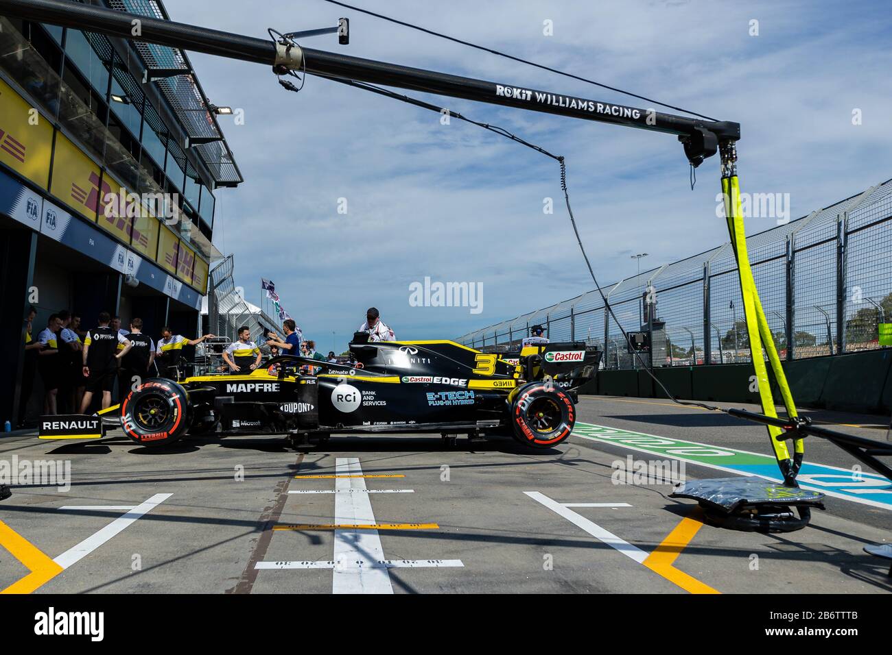 Melbourne, Australien, 12. März 2020. Pit Lane während des großen Preises von Rolex, Australien, Melbourne. Credit: Dave Hewison/Alamy Live News Stockfoto