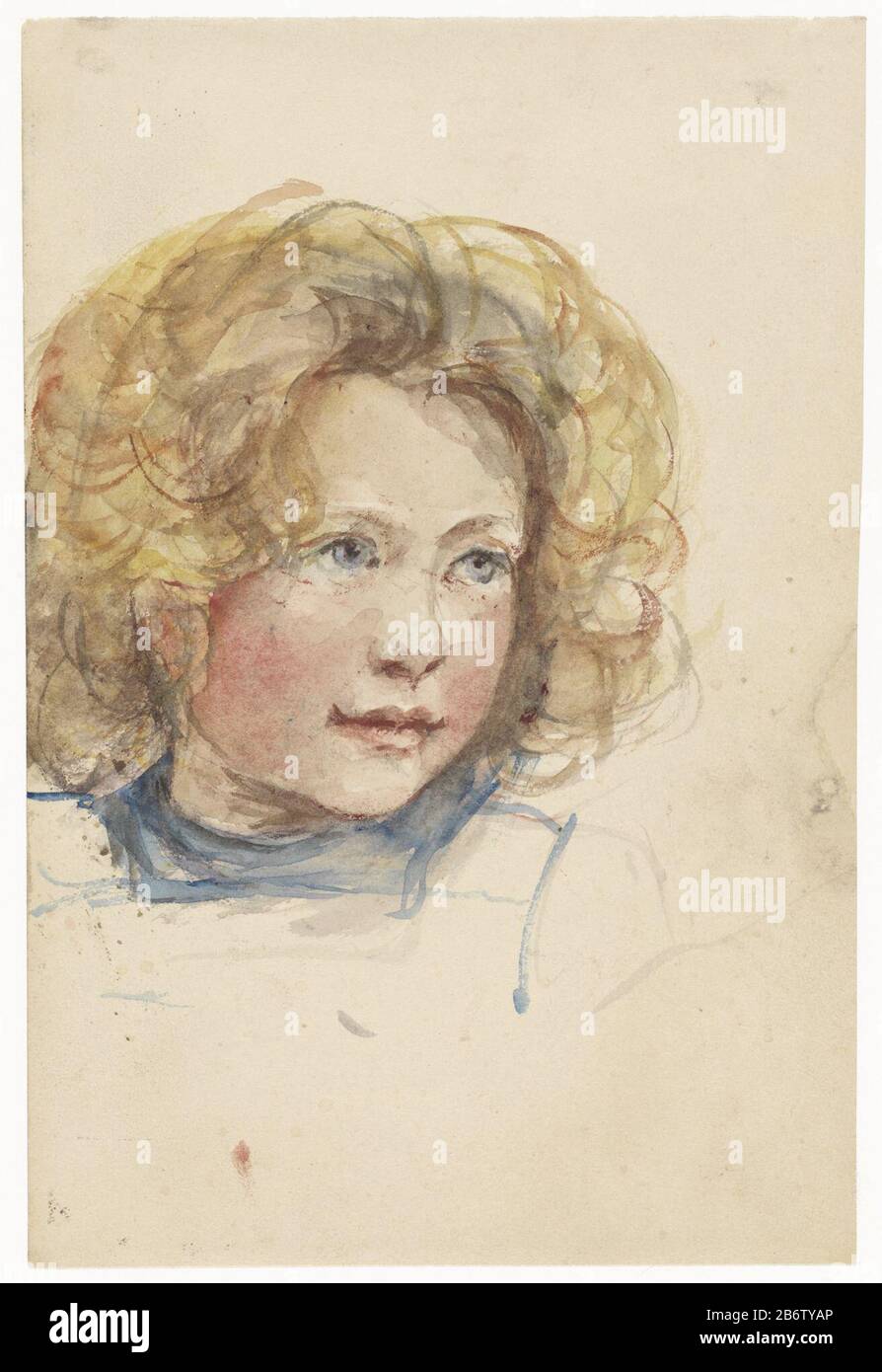 Hoofd van een meisje traf blonden Haar Kopf eines Mädchens mit blondem Haar Objektart: Zeichnung Aquarell Artikelnummer: RP-T-1979-314 (R) Hersteller Schöpfer: Künstler Joseph Israel dating: 1834 - 1911 Physikalische Merkmale: Bleistift, Pinsel in Farben in Aquarellmaterialien: Papier Aquarellbleistift-Technik: Pinselmaße: H 240 mm × W 160 mm Betreff: Anonyme historische Person Allein Dargestellt Stockfoto