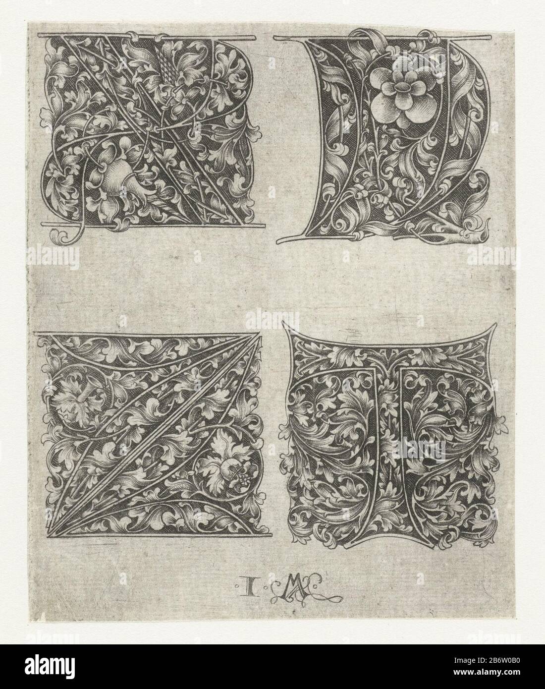 Hoofdletters X, Y, Z en T alfabet in Kapitalen (serietitel) Großbuchstaben X, Y, Z und T, mit Blattwerk verziert. Dieser Druck ist Teil einer Serie von sechs Klingen mit jeweils vier Kapkurven. Hersteller: Druckmaschine: Israel von Meckenem (Listed Property) Ort Herstellung: Boerolt (Deutschland) Datum: 1455 - 1503 Abmessungen: Fahrzeugmaterial: Papiertechnik: Engraa (Druckverfahren) Abmessungen: Blatt: H 143 mm × W 116 mm Betreff: Buchstaben, Alphabet, Anfangsbuchstaben Stockfoto