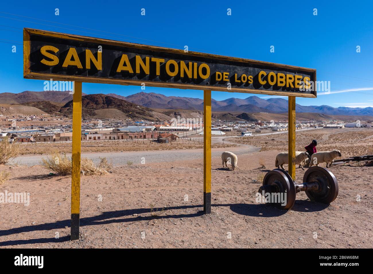 San Antonio de los Cobres, Tren a las Nubes Airstrip, Zug zu den Wolken, Departemento Los Andes, Provinz Salta, Argentinien Stockfoto