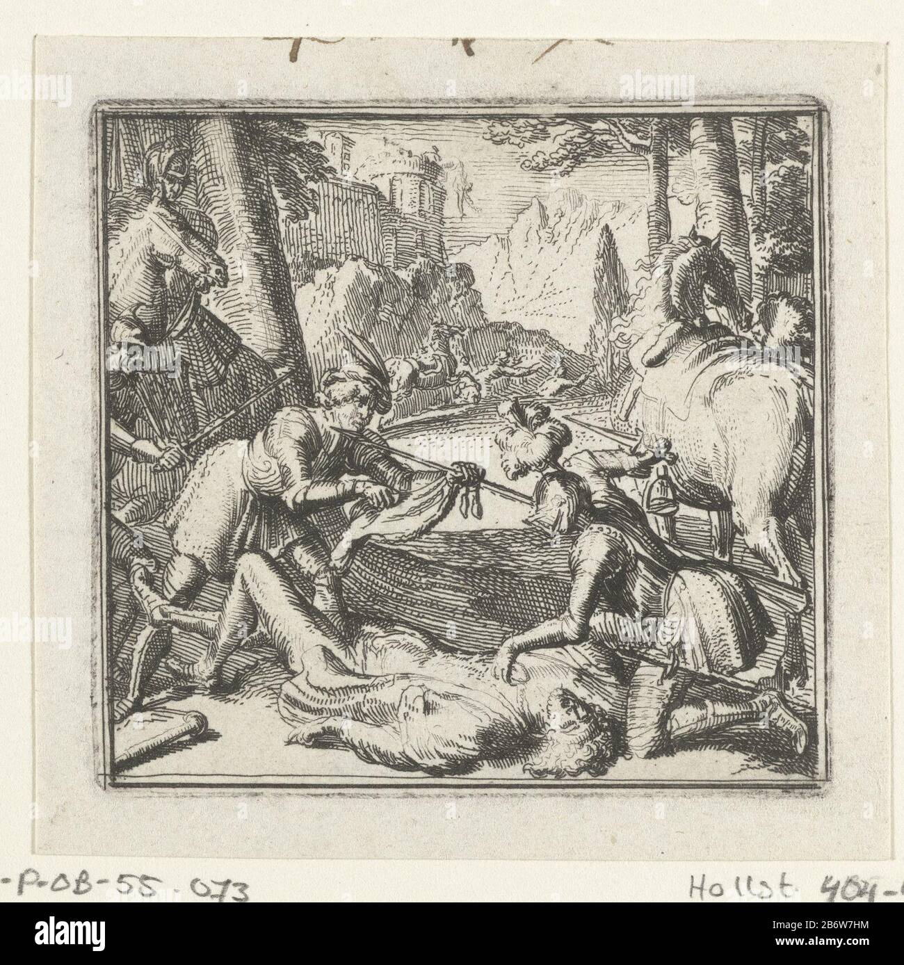 Illustratie voor de Decamerone van Boccaccio Illustration für den Decameron von Boccaccio, Geschichte XVIII William von Rousillon kniet auf den getöteten William Garda-Fleck zjin nieder und nimmt sich das Herz aus der Brust. Im Hintergrund sieht man, wie die Frau von Rousillon (die Herrin des Garda-Flecks) eines Turmes im Frühling. Hersteller: Druckmaschine: Romeyn de Hooghe Zu eigenem Entwurf: Romeyn de Hooghe (zugeschrieben) Herstellung: Niederlande Datum: 1697 Physikalische Merkmale: Ätzmaterial: Papiertechnik: Ätzmaße: Plattenkante: H 74 mm × 78 b mmToelichtingIllustratie für: Contes et nouvelles Stockfoto