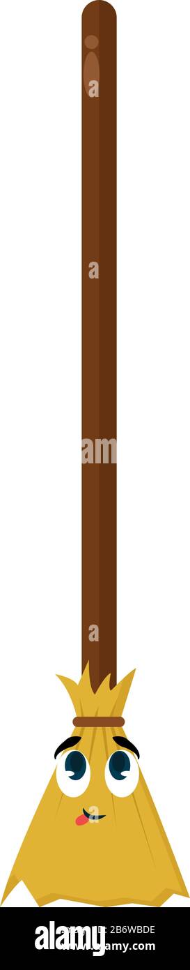 Grasbesen, Abbildung, Vektor auf weißem Hintergrund. Stock Vektor