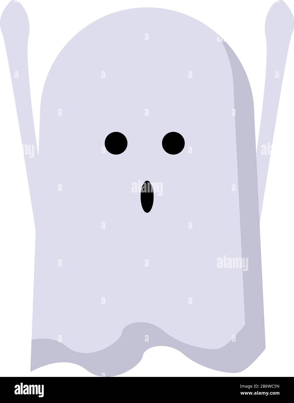 Beängstigend, ghost, Illustration, Vektor auf weißem Hintergrund. Stock Vektor
