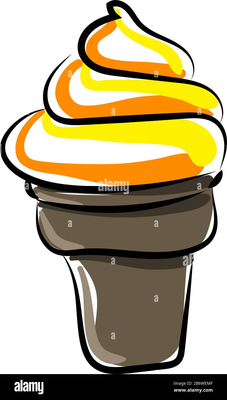 Lemon Ice Cream, Illustration, Vektor auf weißem Hintergrund. Stock Vektor Lemon Ice Cream, Illustration, Vektor auf weißem Hintergrund. Stock Vektor