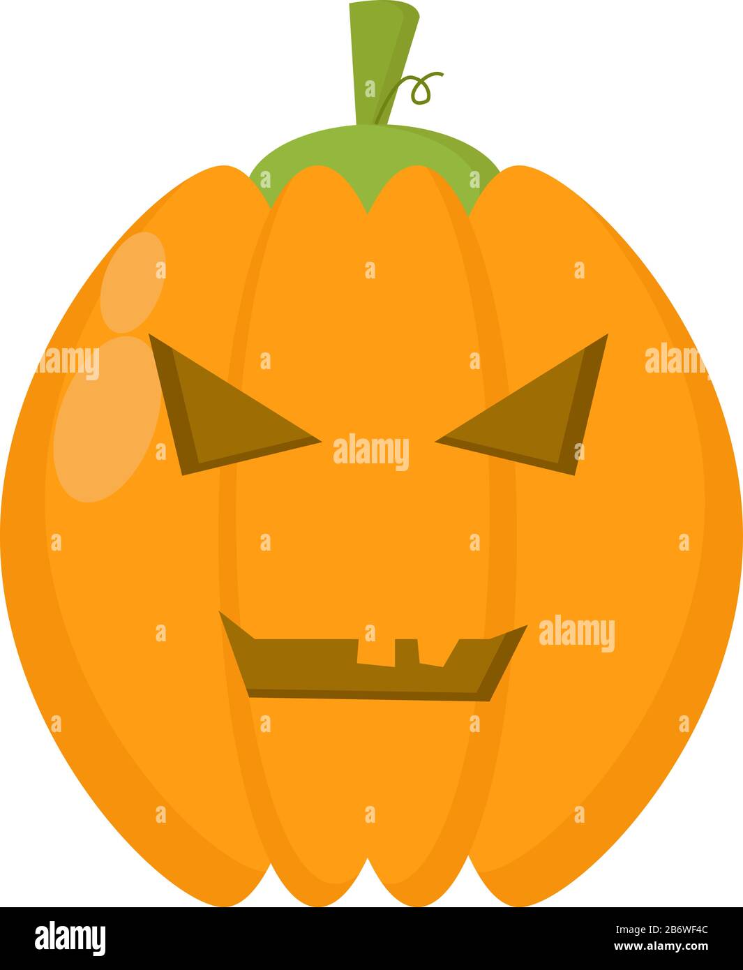 Kürbis zu halloween, Illustration, Vektor auf weißem Hintergrund. Stock Vektor