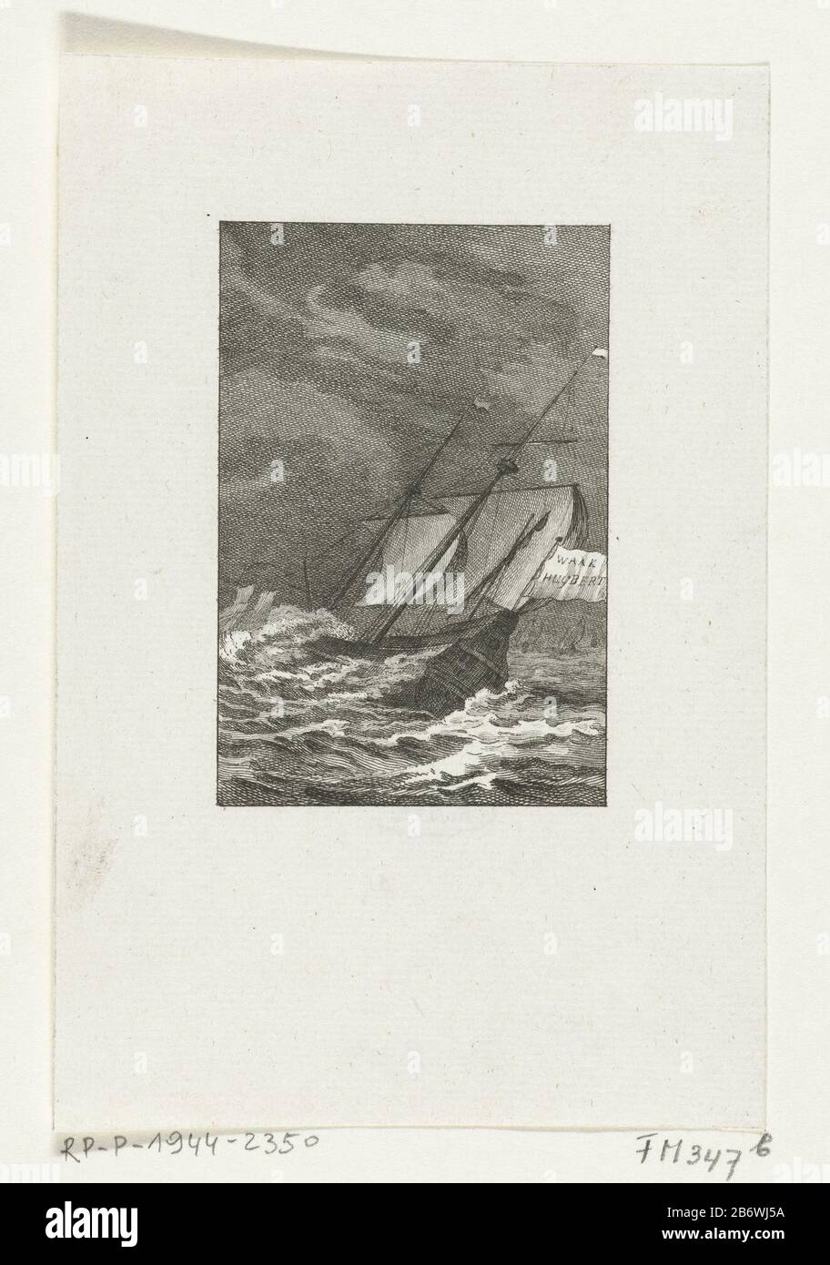 J de Huijbert vaart Filips de Schone naar Frankrijk, 1506 J. Huijbert segelt Philipp den Stattlichen nach Frankreich, 1506. Schiff im stürmischen Meer, mit Priorität: Huybert beobachten. Hersteller: Druckmaschine: Reinier Vinkeles (I) Druckhersteller Cornelis Bogert zum Zeichnen: Jacobus Kauft Postproduktion: Niederlande Datum: 170-95 Physikalische Merkmale: Ätzmaterial: Papiertechnik: Ätzmaße: Papier: H 150 mm × W 100 mmToelichtingIllustratie für: J. Fokke, Geschichten der Vereinigten Niederlande für die Jugend des Landes, Johannes Allart, Amsterdam 1783 bis 1795, 25 Teile, Bd. III, Pl. III Status vor dem Stockfoto