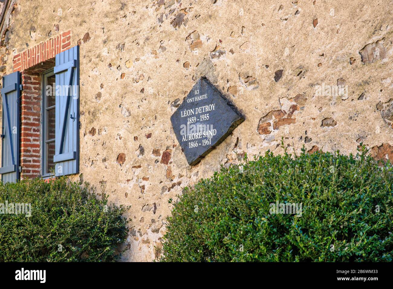 Frankreich, Indre, Berry, Creuse Tal, Gargilesse Dampierre, beschriftet Les Plus Beaux Dörfer de France (Die Schönsten Dörfer Frankreichs), Haus w Stockfoto