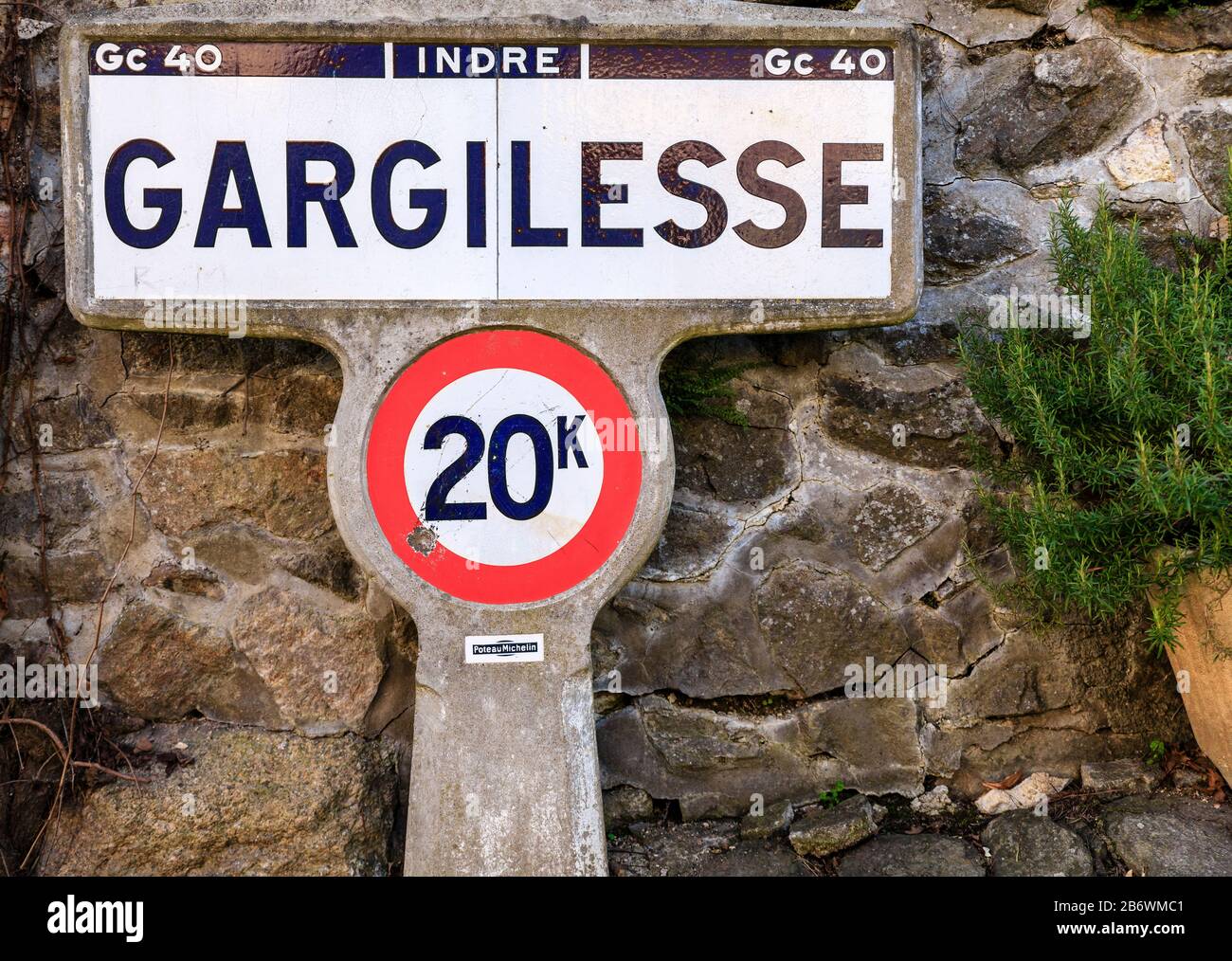 Frankreich, Indre, Berry, Creuse Valley, Gargilesse Dampierre, beschriftet Les Plus Beaux Villages de France (Die Schönsten Dörfer Frankreichs), Michel Stockfoto