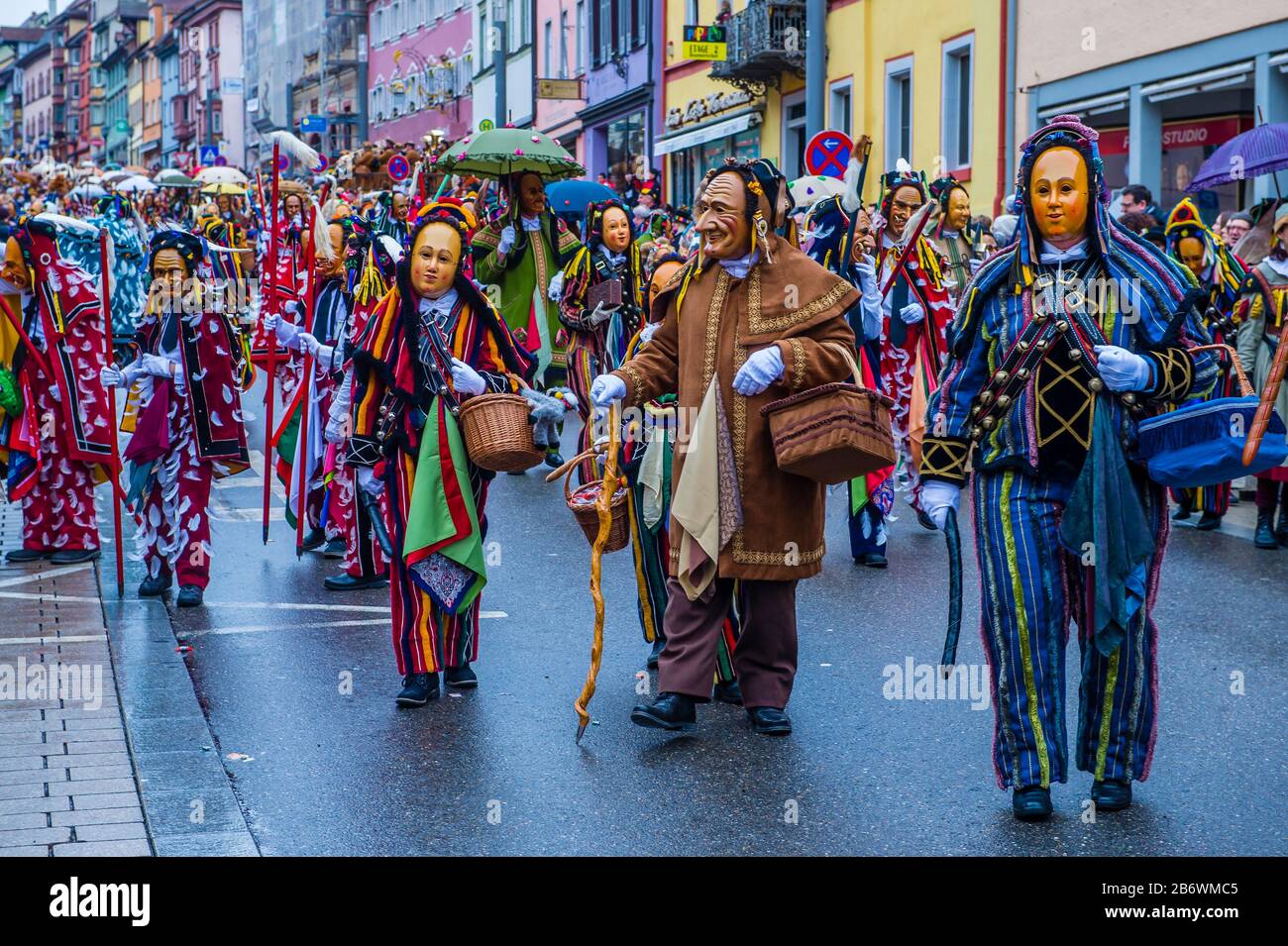 Teilnehmer am Rottweil Karneval in Rottweil Stockfoto