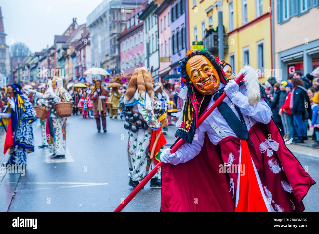 Teilnehmer am Rottweil Karneval in Rottweil Stockfoto